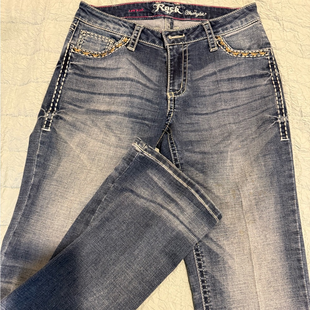 Rock Revival Women's Boot Cut Jeans in Dark Blue